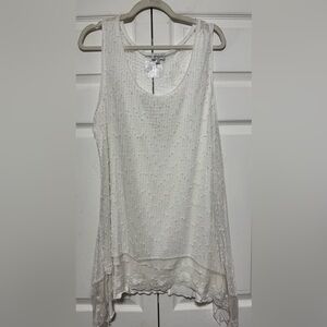 Avenue Elegant White Lace Women's Top Size 18/20